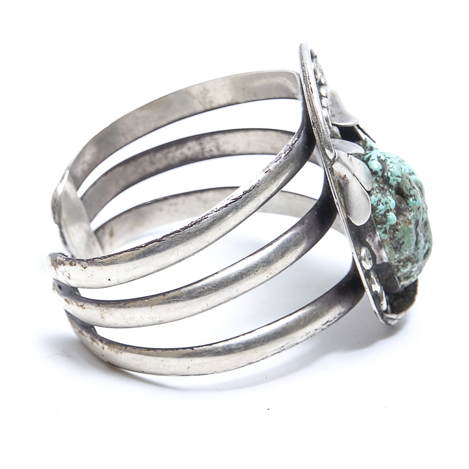 Native American Style Sterling Turquoise Cuff Bracelets