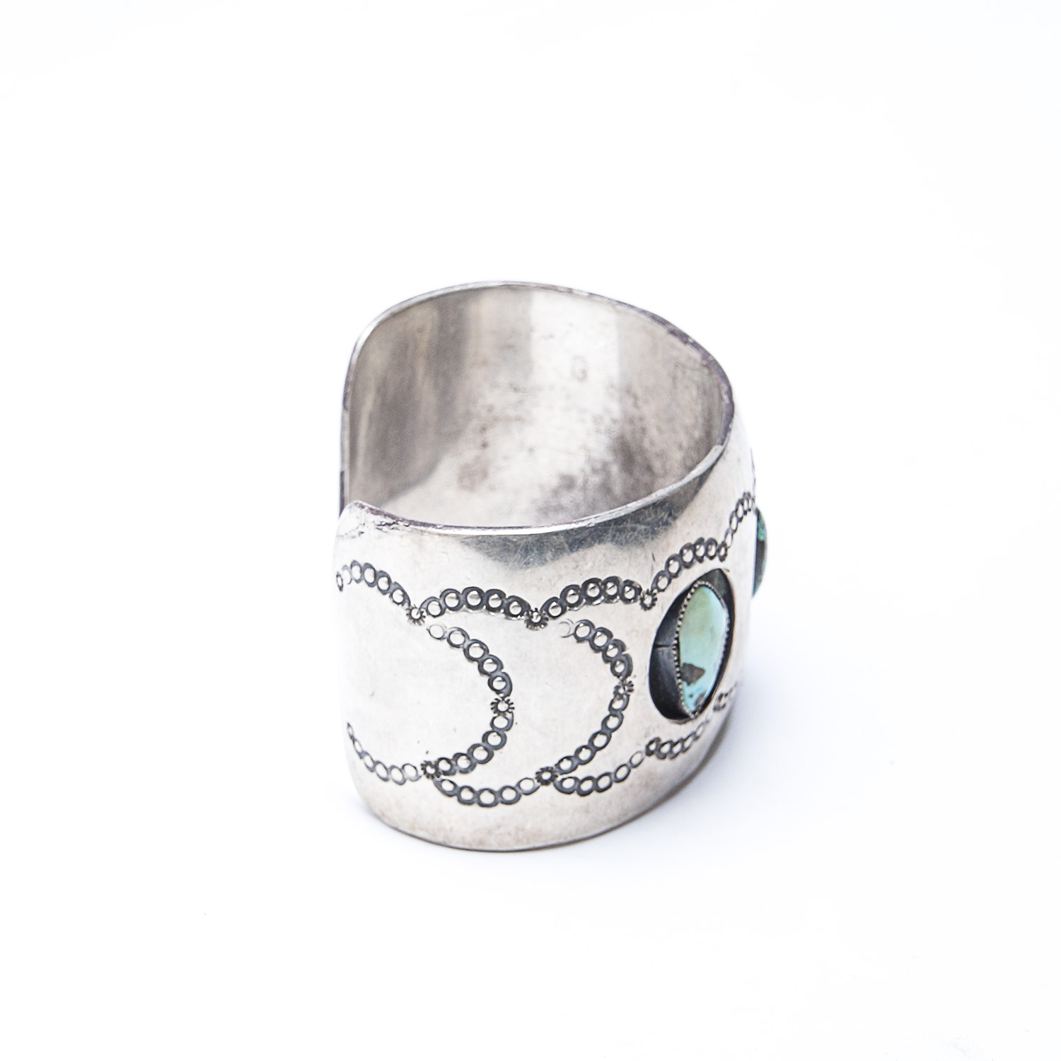 Native American Style Sterling Turquoise Cuff Bracelets