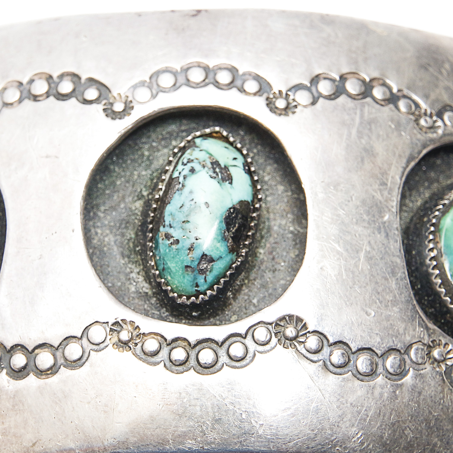 Native American Style Sterling Turquoise Cuff Bracelets