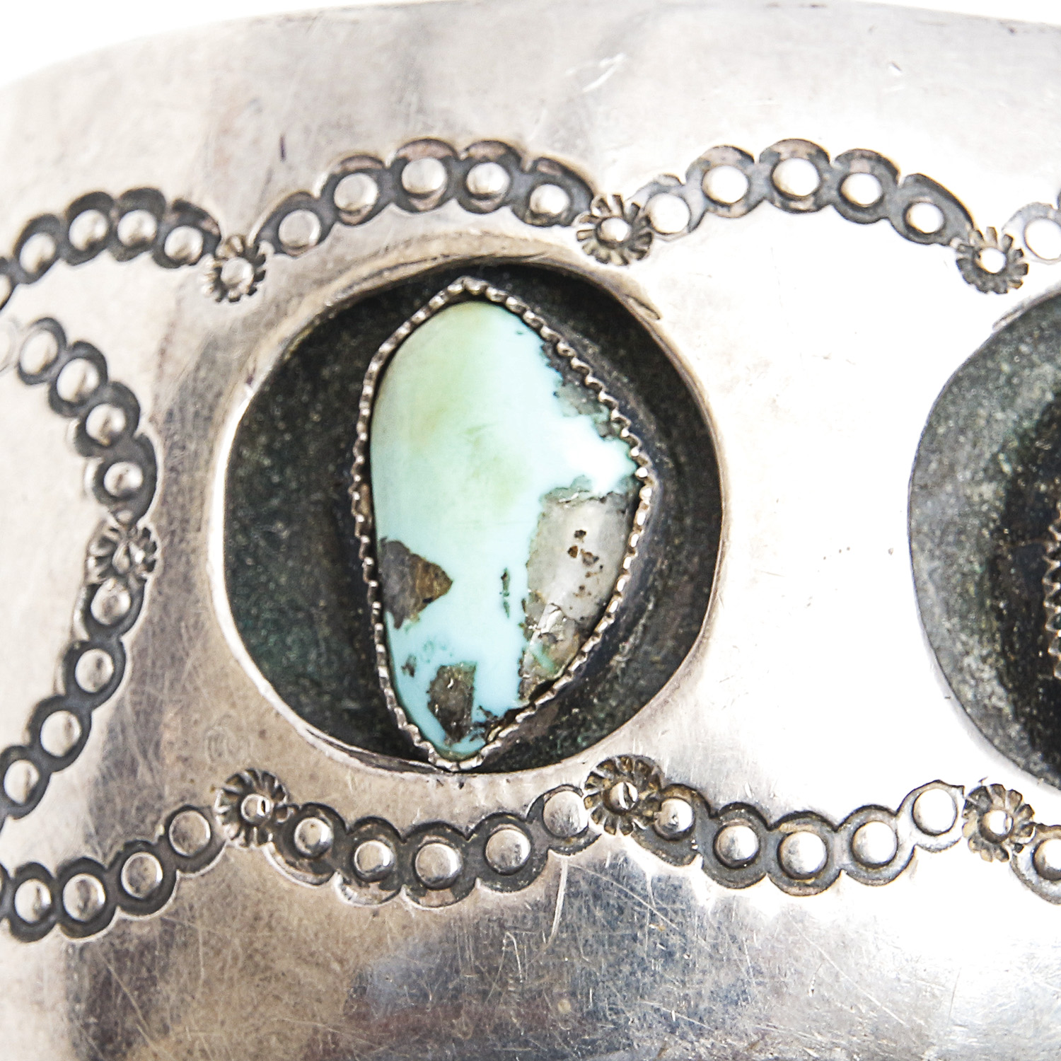 Native American Style Sterling Turquoise Cuff Bracelets