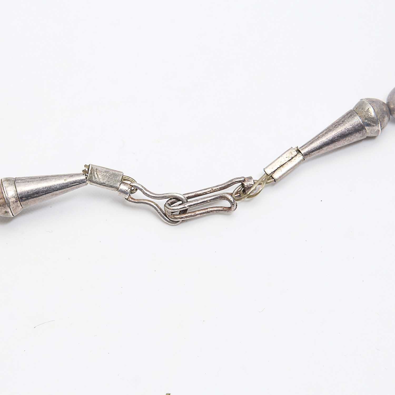 Native American Style Turquoise Sterling Silver Station Necklace