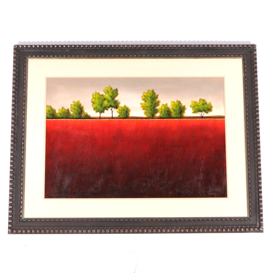 Hong Yuan Xu Acrylic Painting of a Landscape