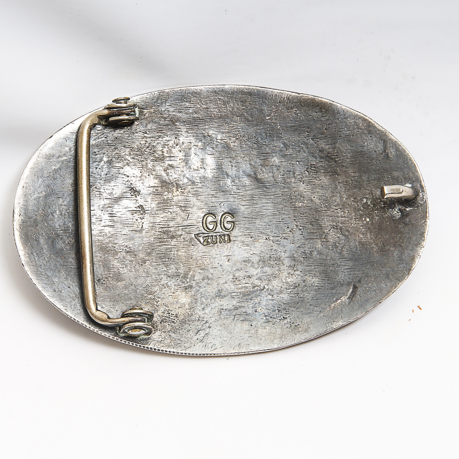 Gertie Ganadonegro Sterling Silver Turquoise Snake Belt Buckle