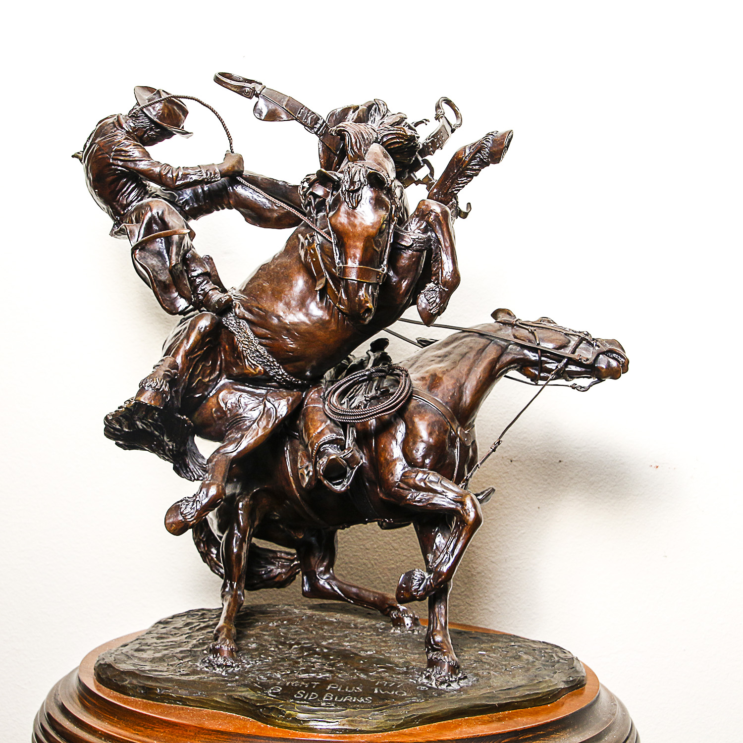 Sid Burns 1977 Bronze Sculpture "Eight Plus Two"