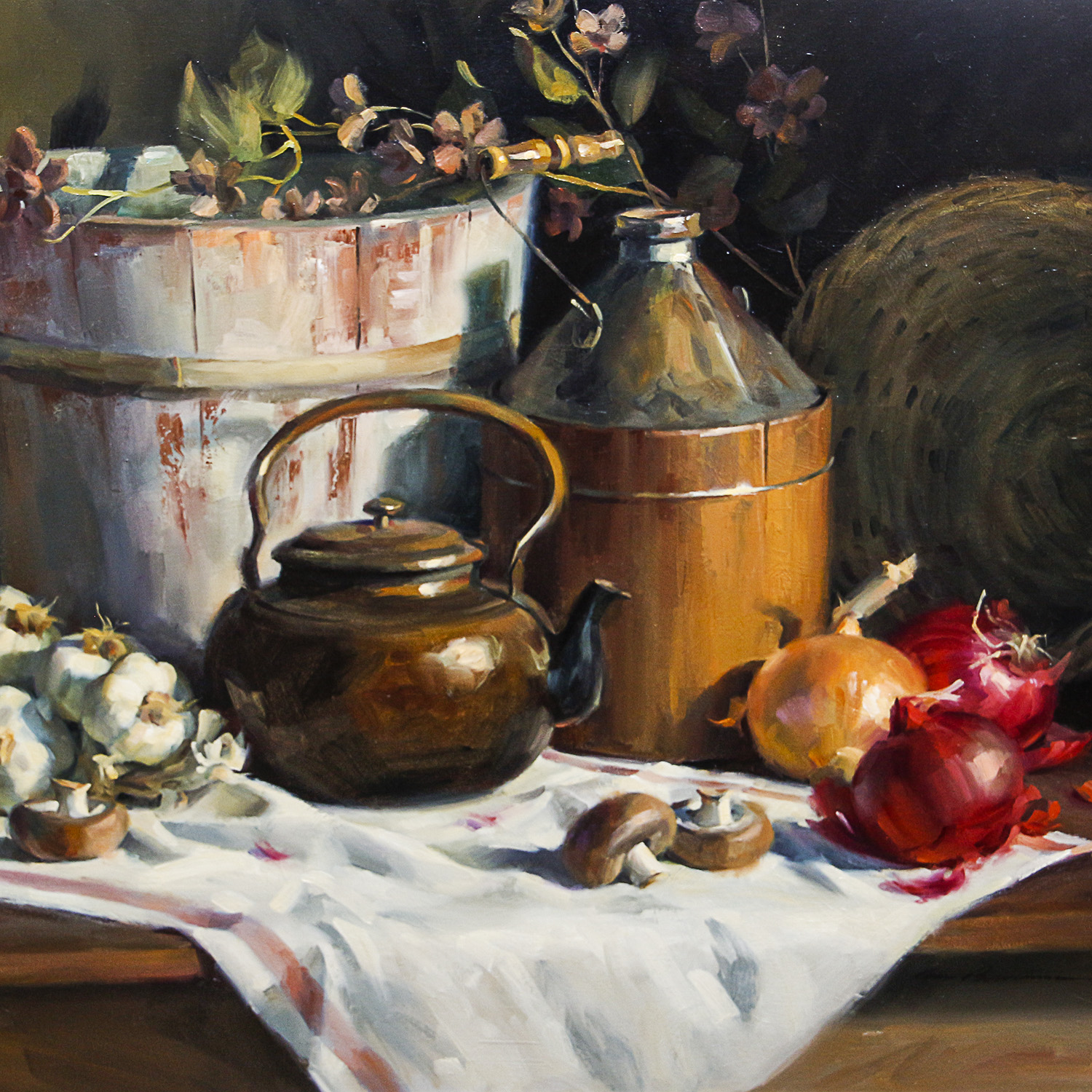 Tom Browning Oil on Canvas "Collected Relics"