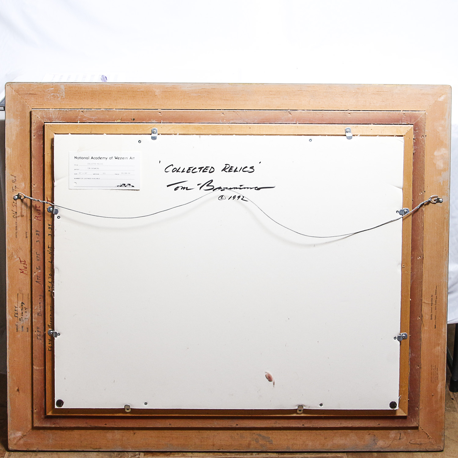 Tom Browning Oil on Canvas "Collected Relics"