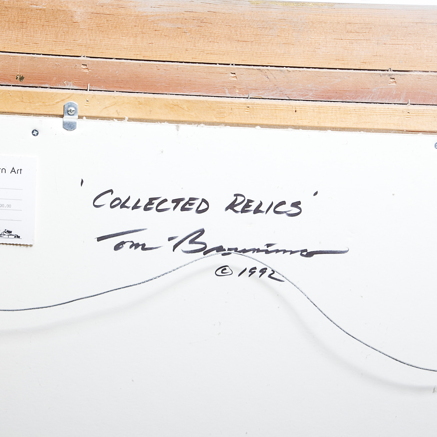 Tom Browning Oil on Canvas "Collected Relics"