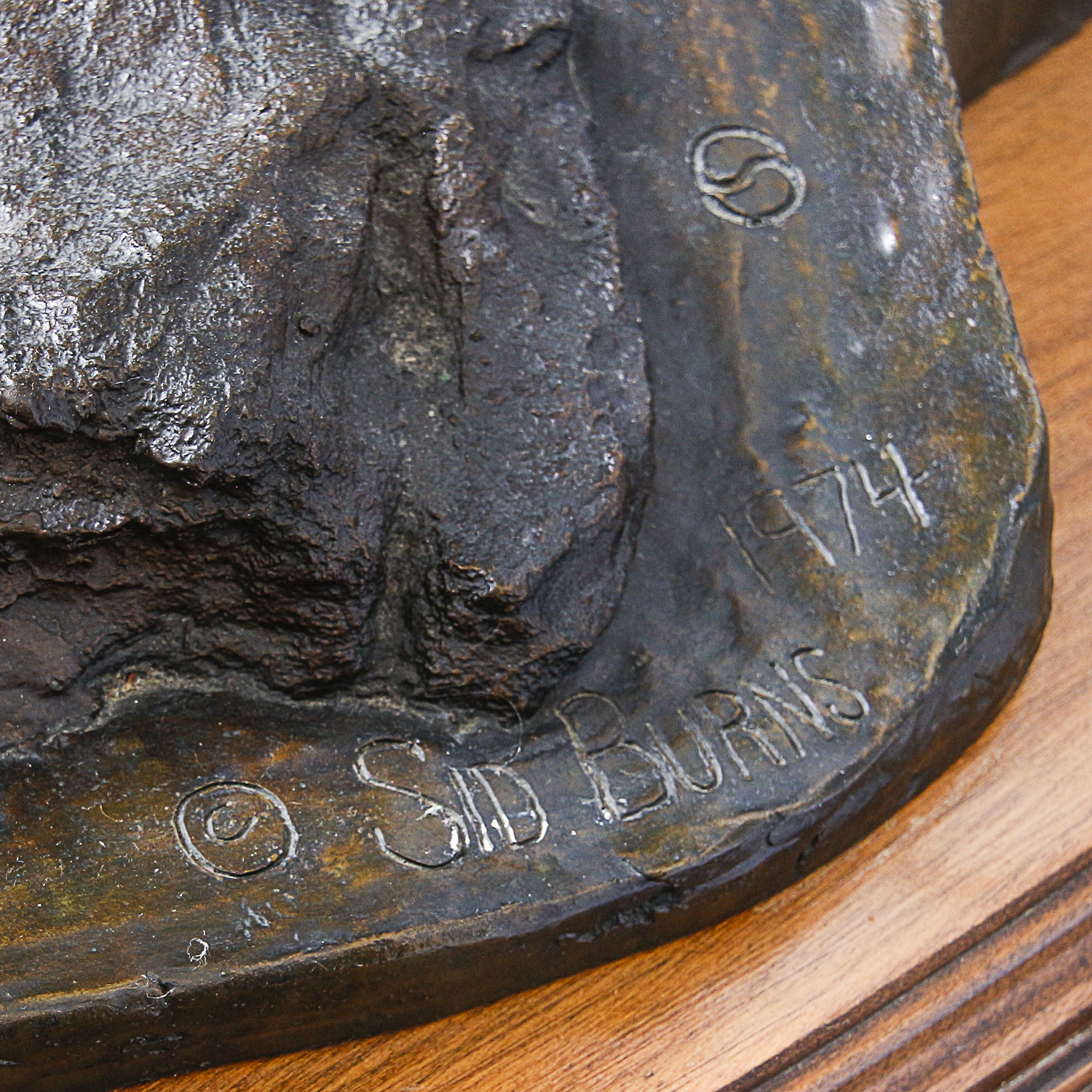 Sid Burns 1974 Bronze Sculpture "Spooked"