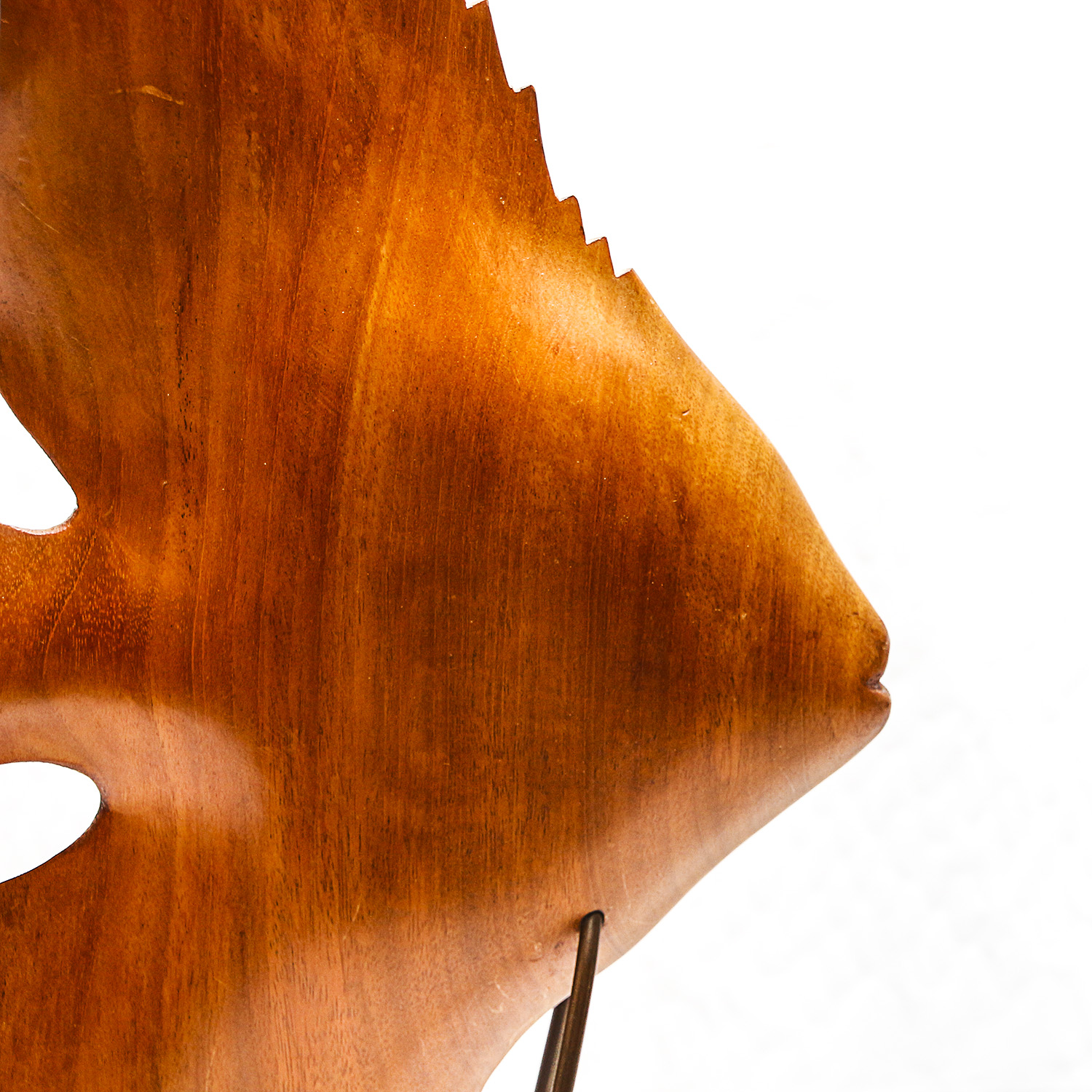 Wooden Angelfish Sculpture
