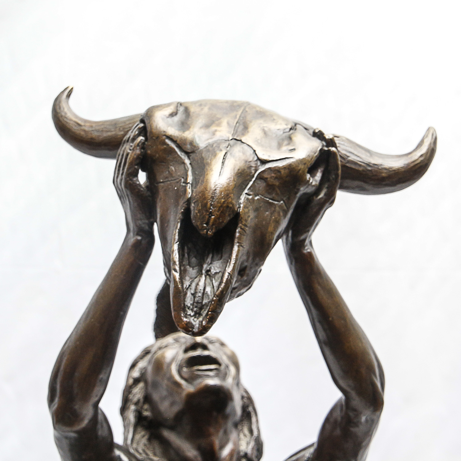 Sid Burns 1972 Bronze Sculpture "We Beseech Thee"