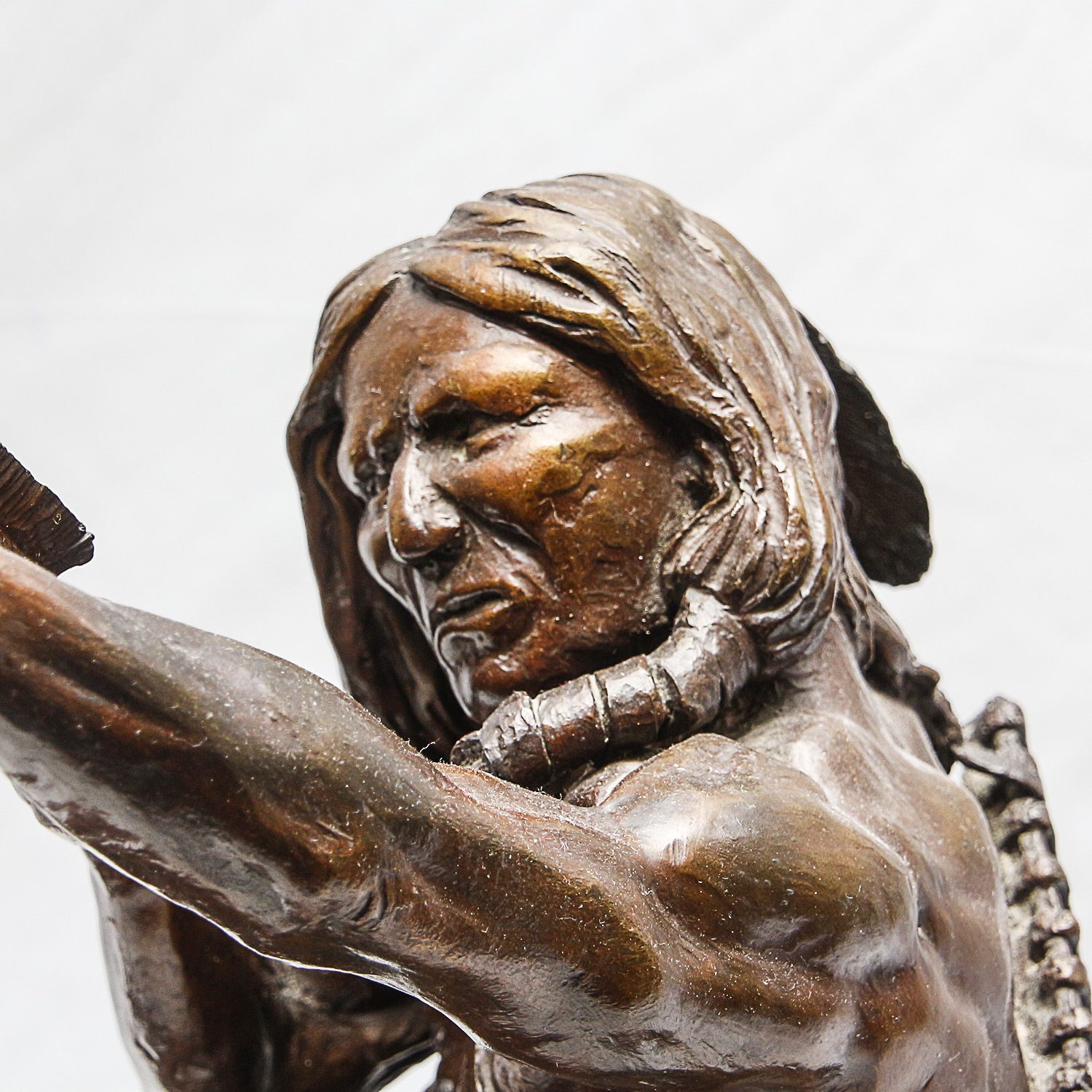 Sid Burns 1972 Bronze Sculpture "Last Arrow"