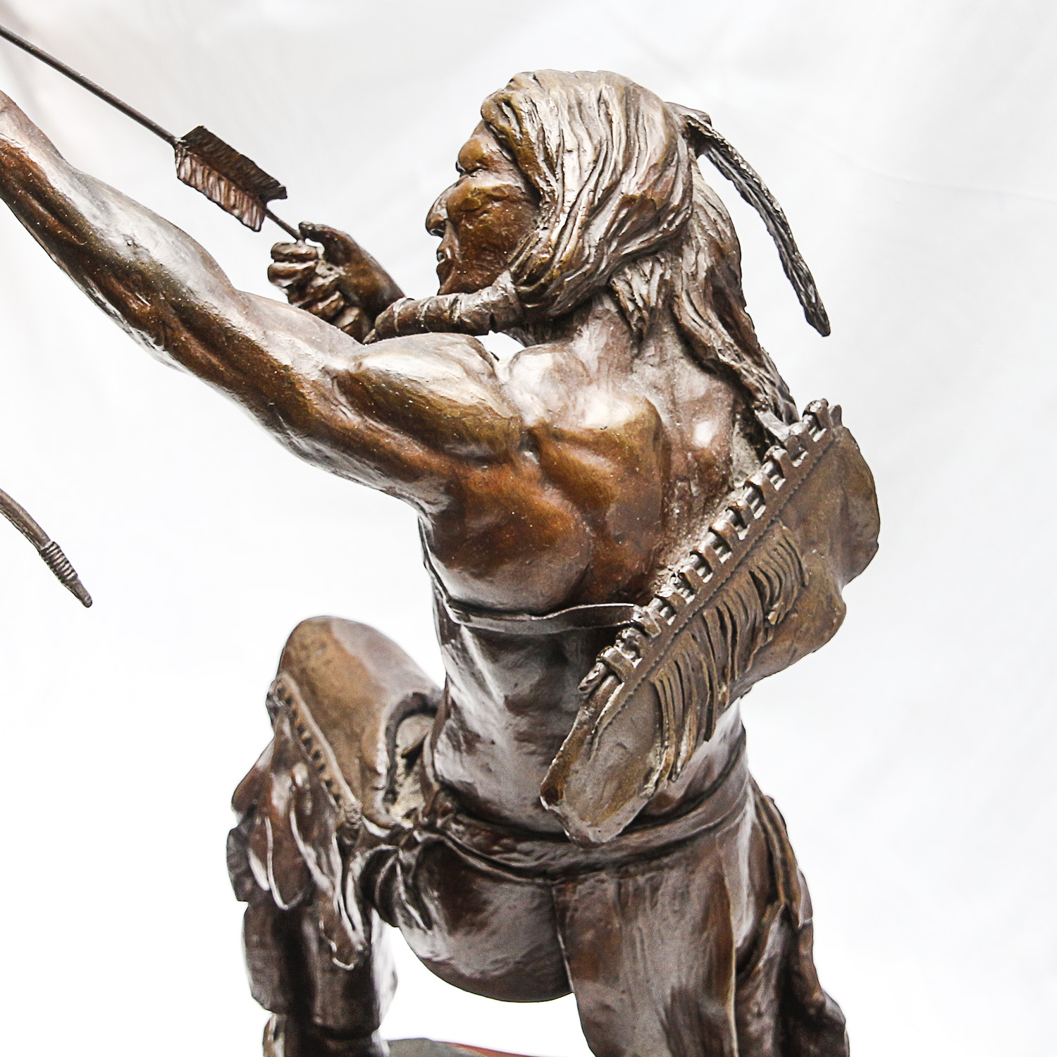 Sid Burns 1972 Bronze Sculpture "Last Arrow"