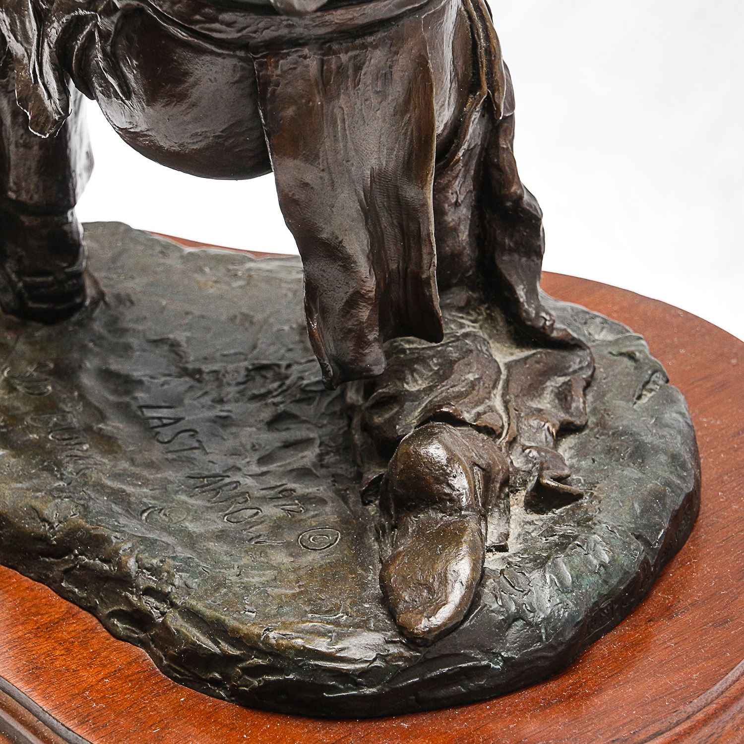 Sid Burns 1972 Bronze Sculpture "Last Arrow"