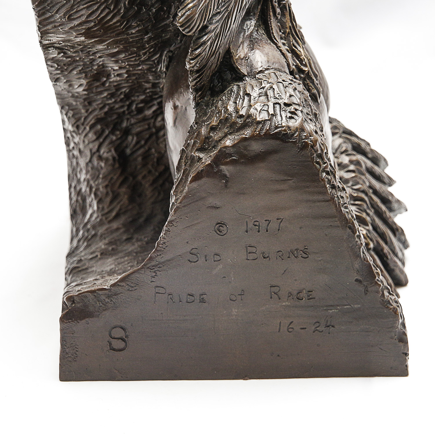 1977 Sid Burns Bronze Sculpture "Pride of Race"