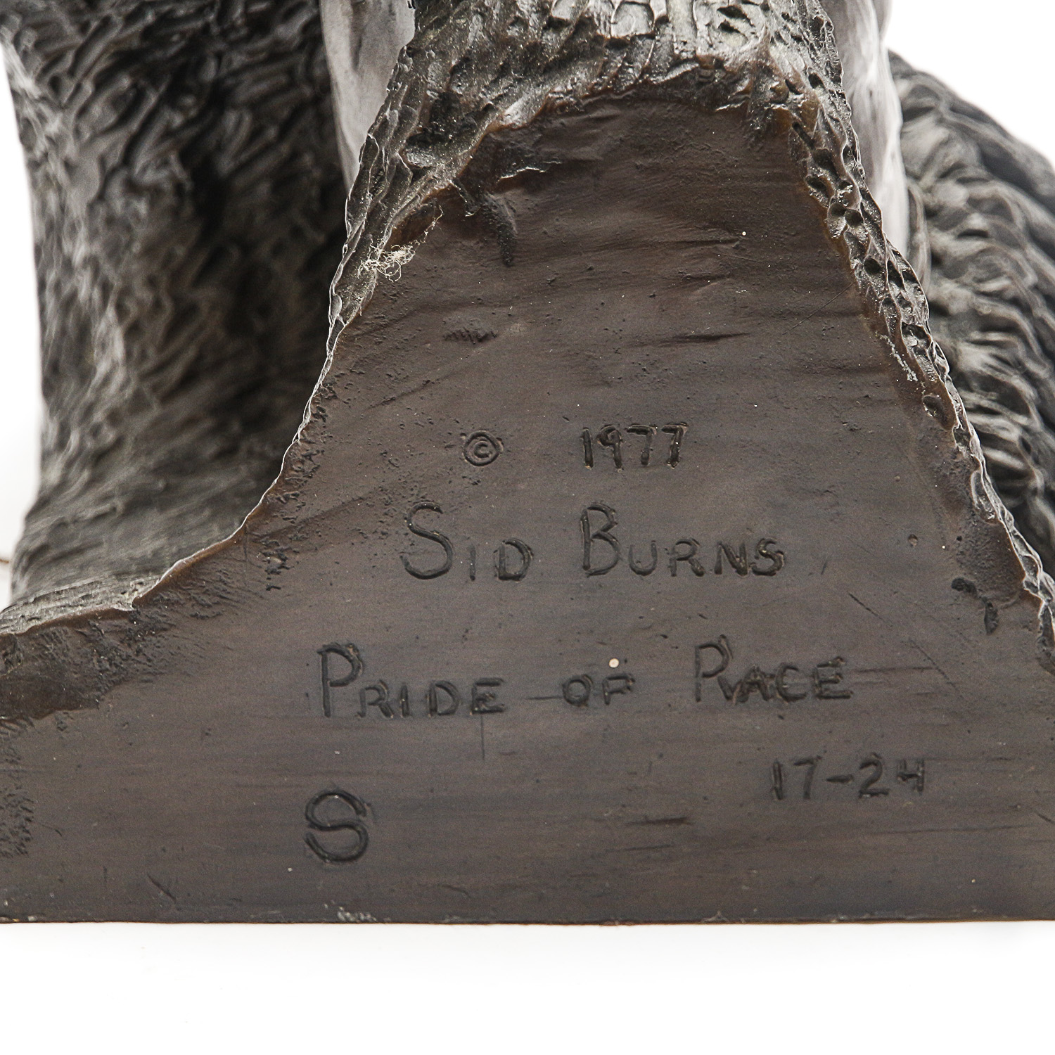 Sid Burns 1977 Bronze Sculpture "Pride of Race"