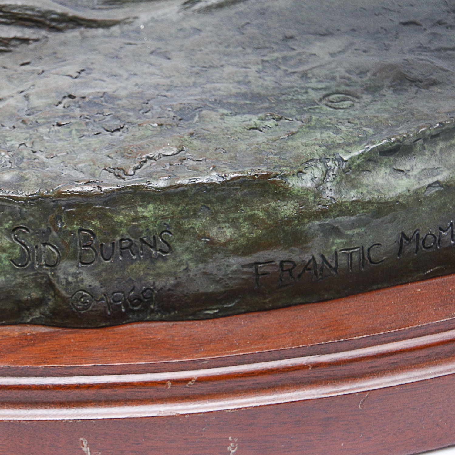 Sid Burns 1969 Bronze Sculpture "Frantic Moment"
