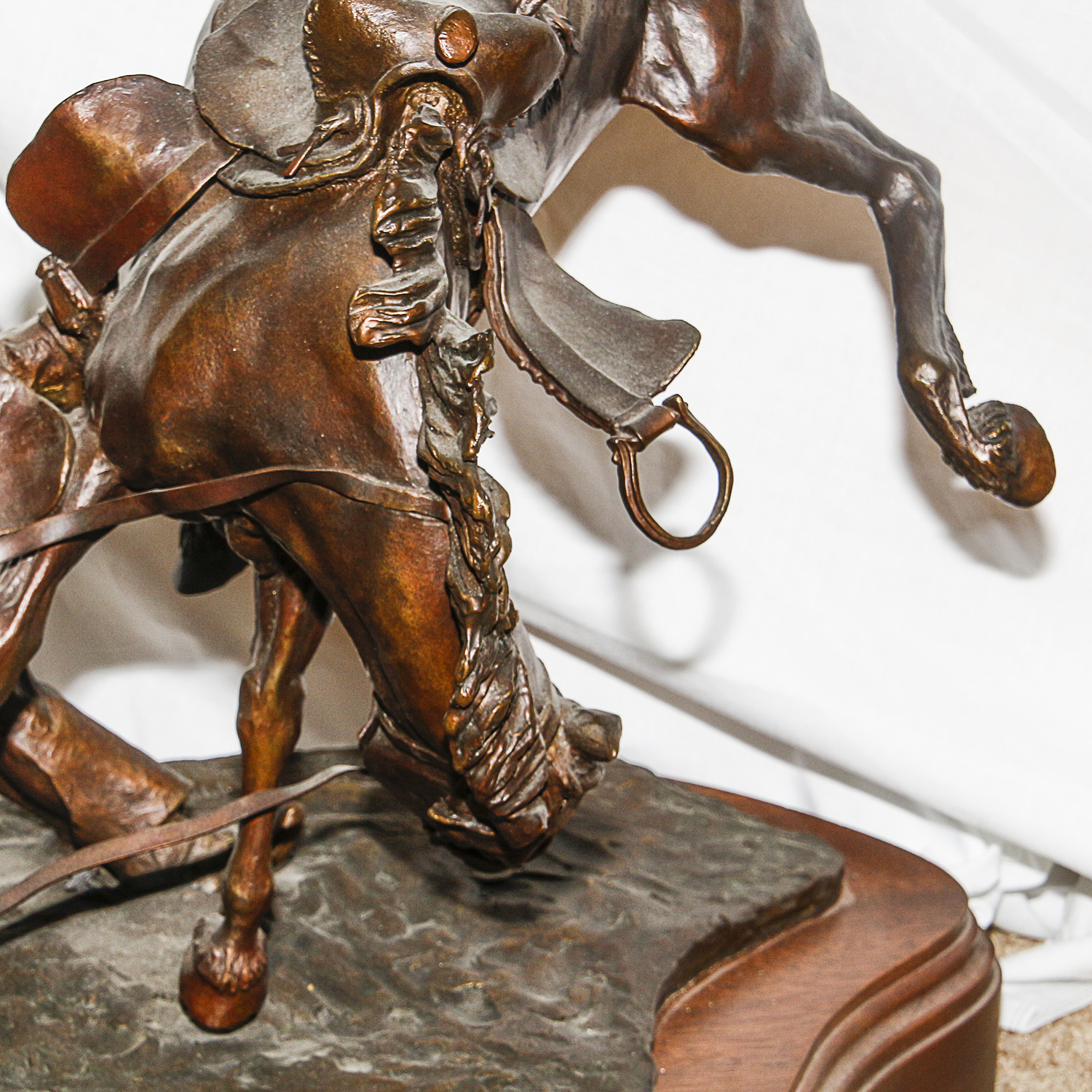 Sid Burns 1979 Bronze Sculpture "Bronc Buster Busted"
