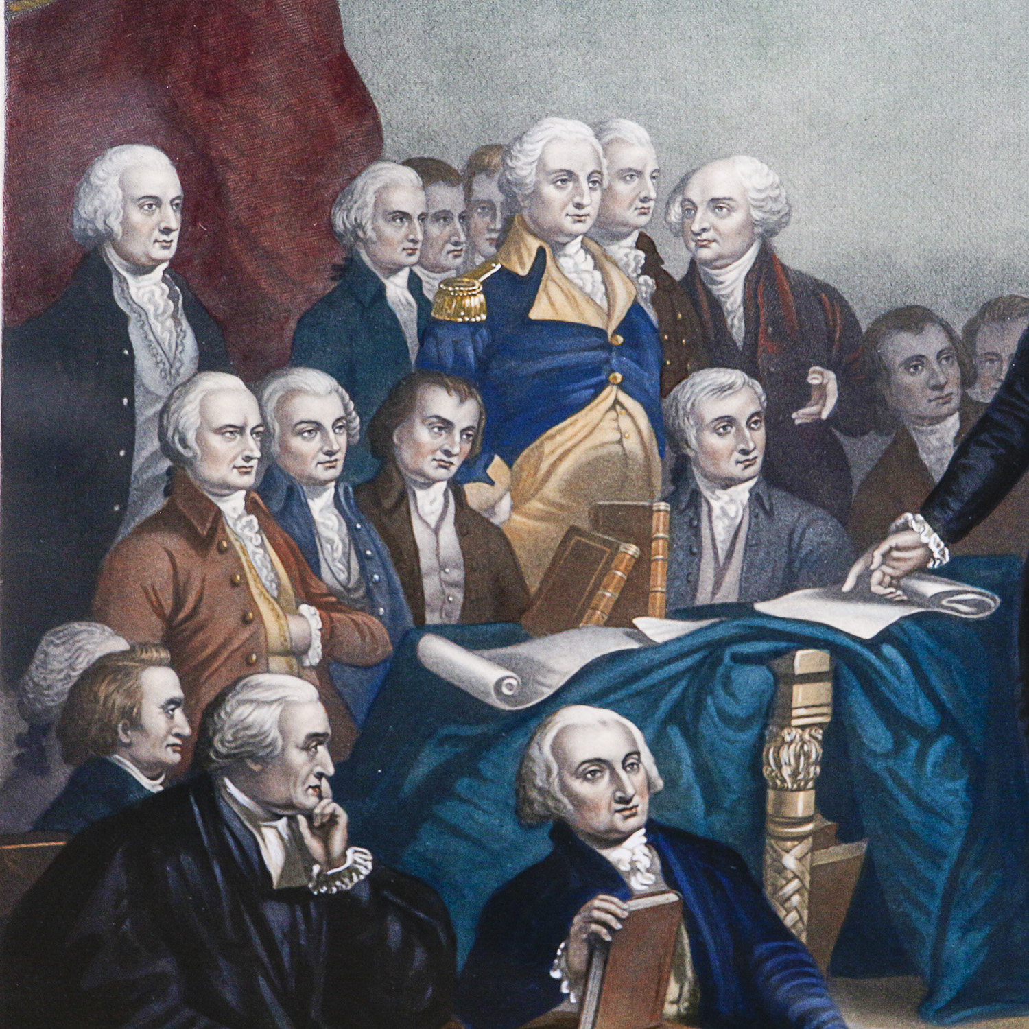 Engraving "Washington Delivering His Inaugural Address"
