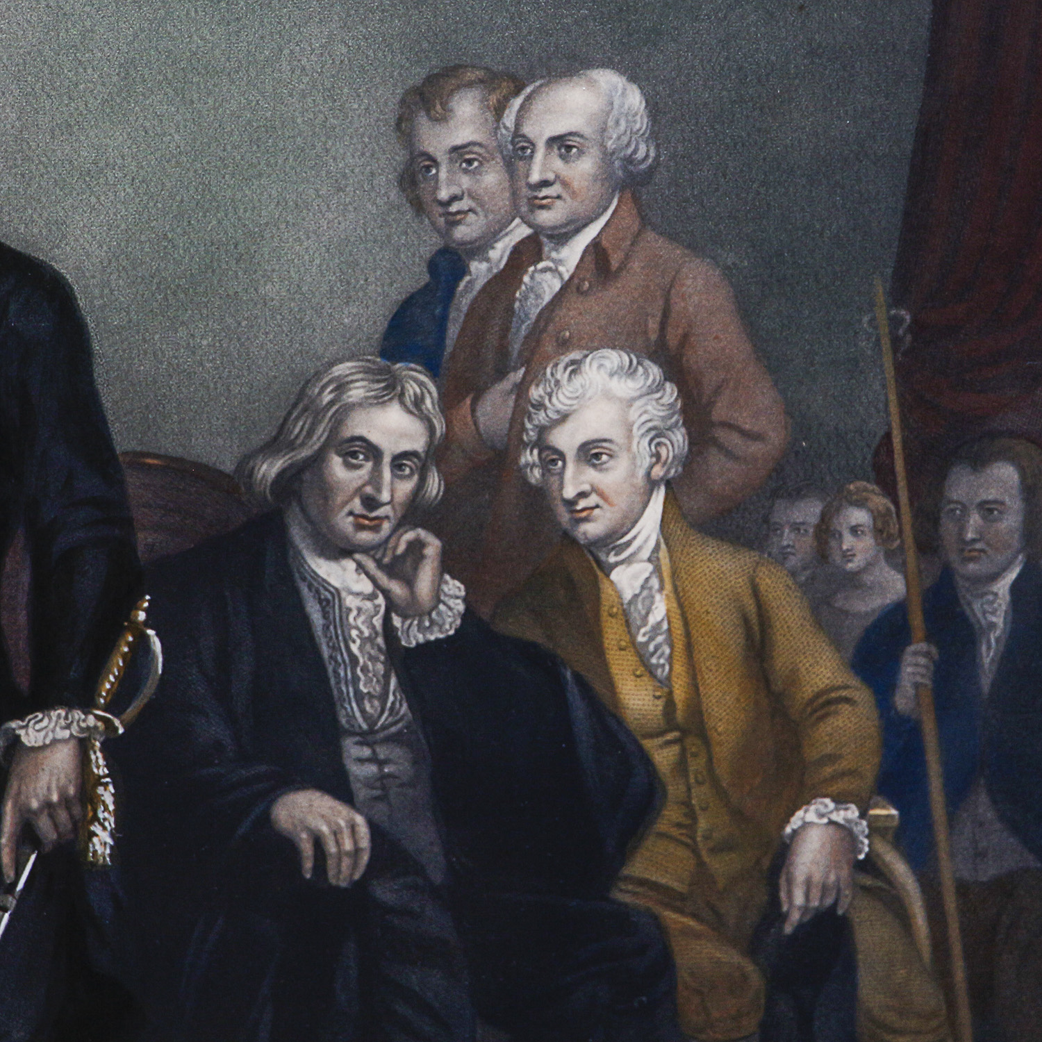 Engraving "Washington Delivering His Inaugural Address"