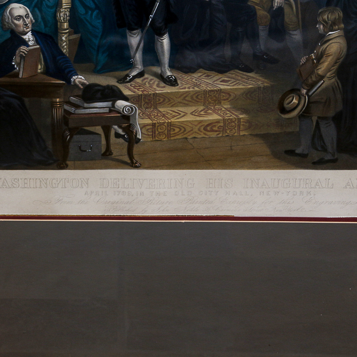 Engraving "Washington Delivering His Inaugural Address"