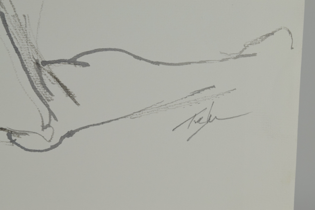 Original Tuska Ink Drawing on Paper of a Male Figure