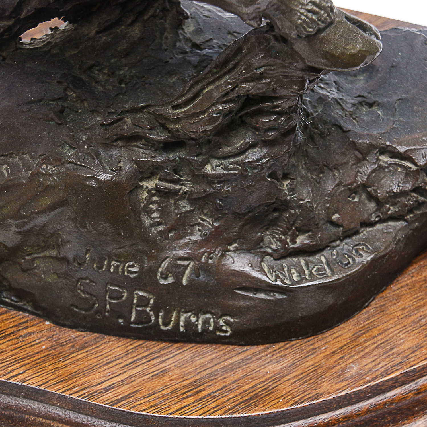 Sid Burns 1967 Bronze Sculpture "Wild One"