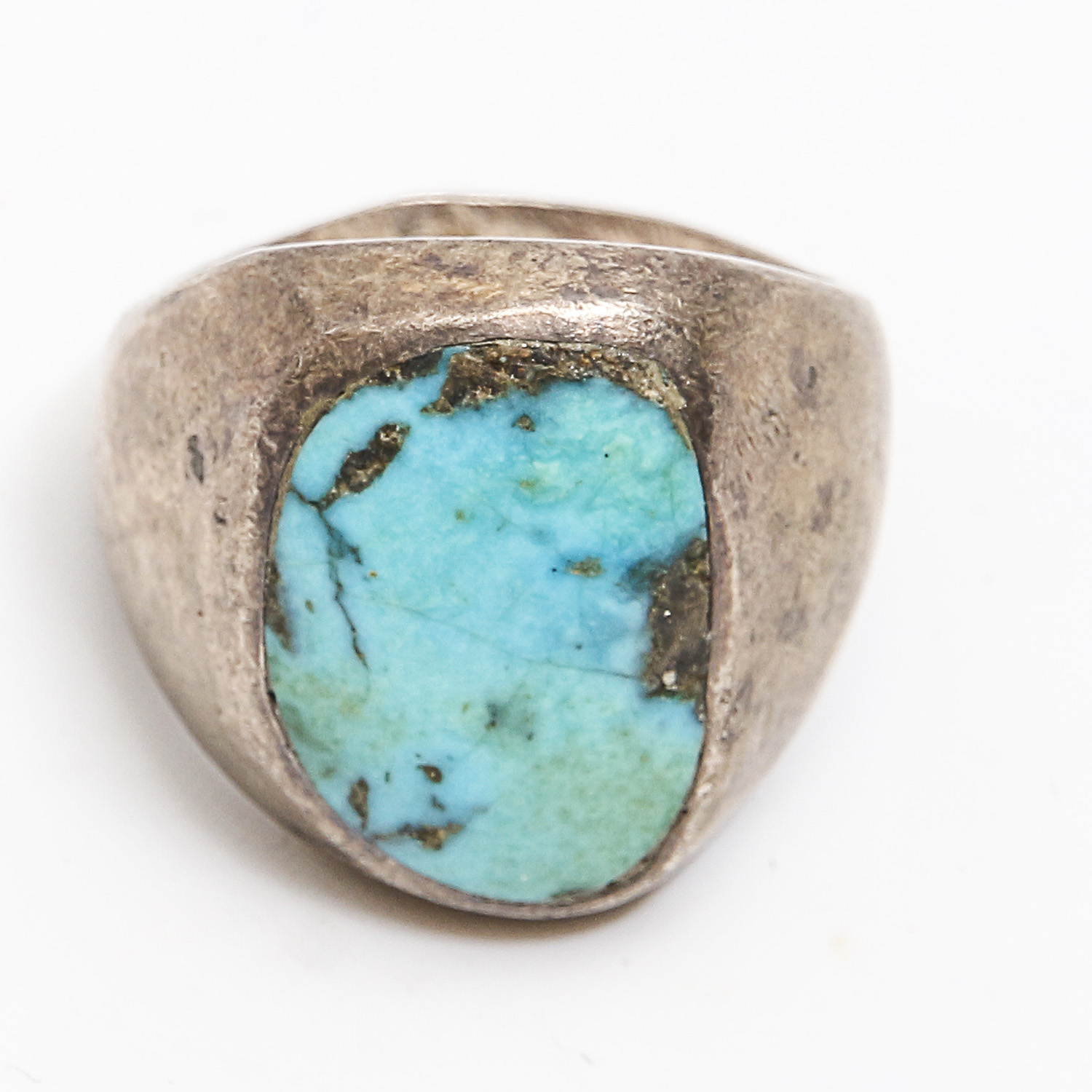 Assorted Native American Style Sterling Silver Turquoise Rins