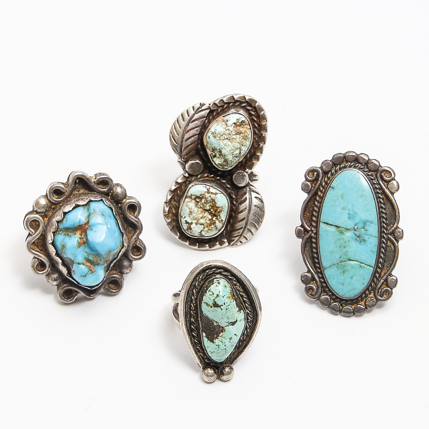 Vintage Turquoise and Sterling Silver Rings
