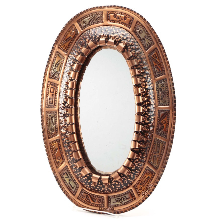Ecuadorian Copper Framed Mirror