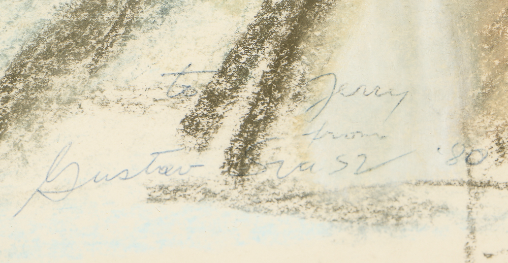 Pastel Drawing on Paper of Female Nude