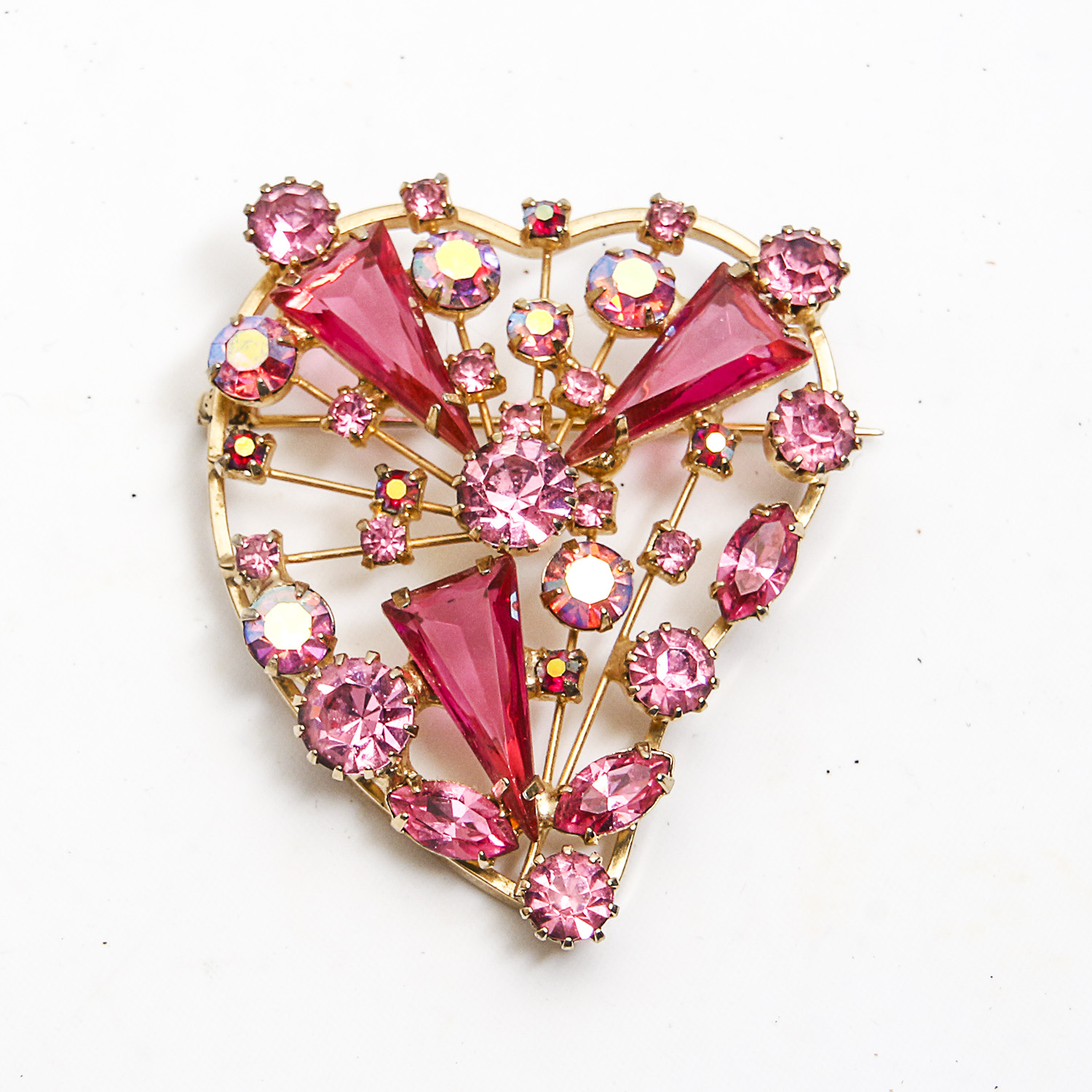 Vintage Regency Costume Brooch and Earrings