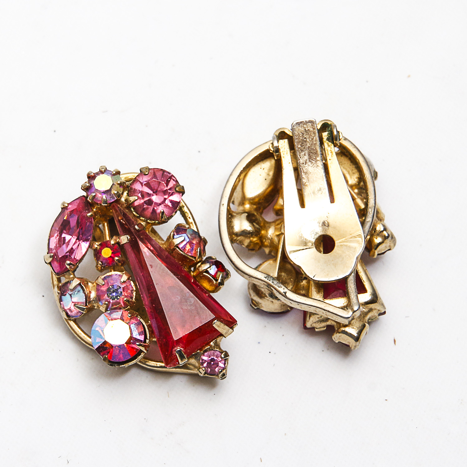 Vintage Regency Costume Brooch and Earrings