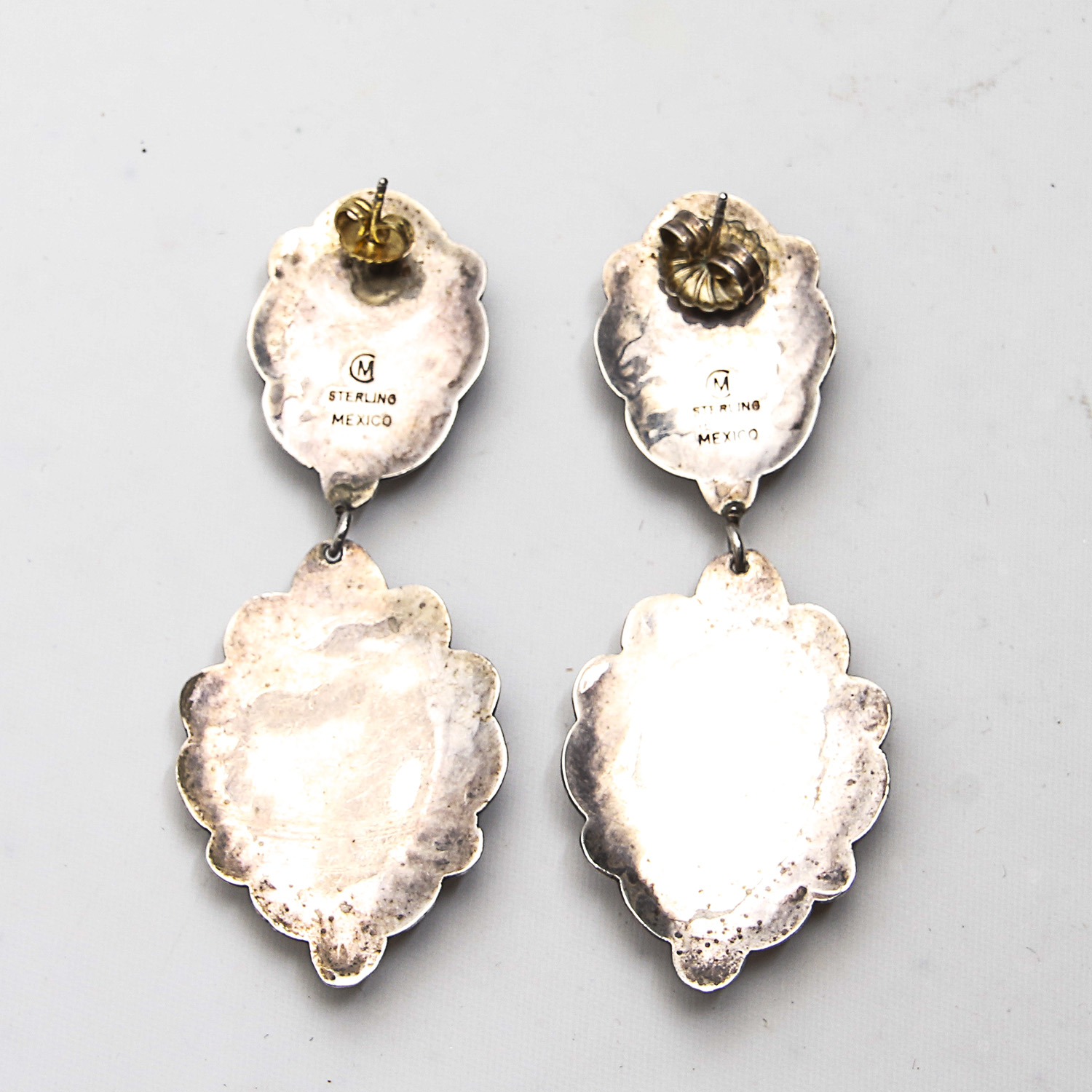 Southwestern Style Sterling Silver Gemstone Earrings Featuring Ransom Cooyate