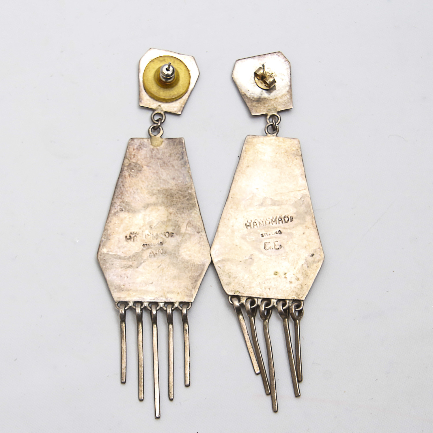 Southwestern Style Sterling Silver Gemstone Earrings Featuring Ransom Cooyate