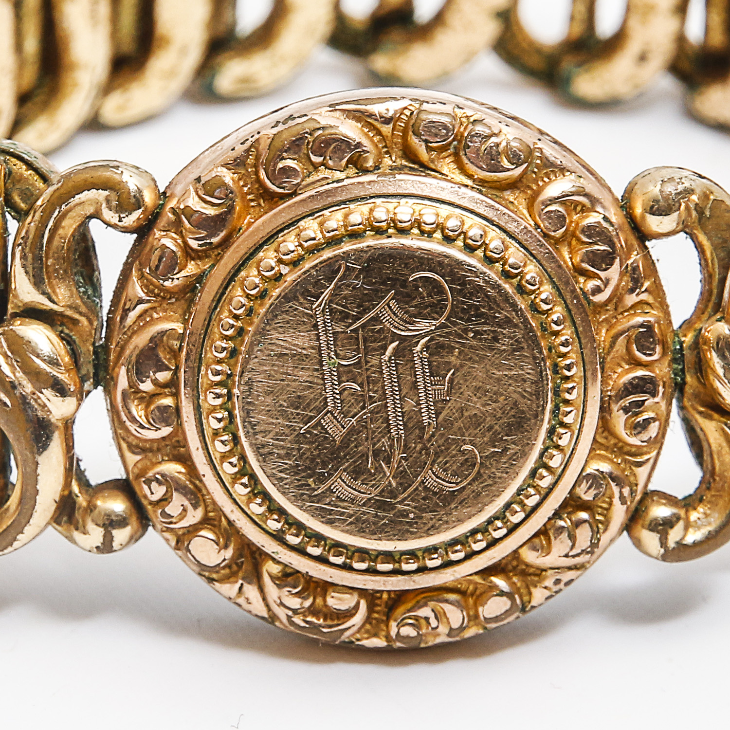 Pair of Victorian Sweetheart Flexible Link Bracelets