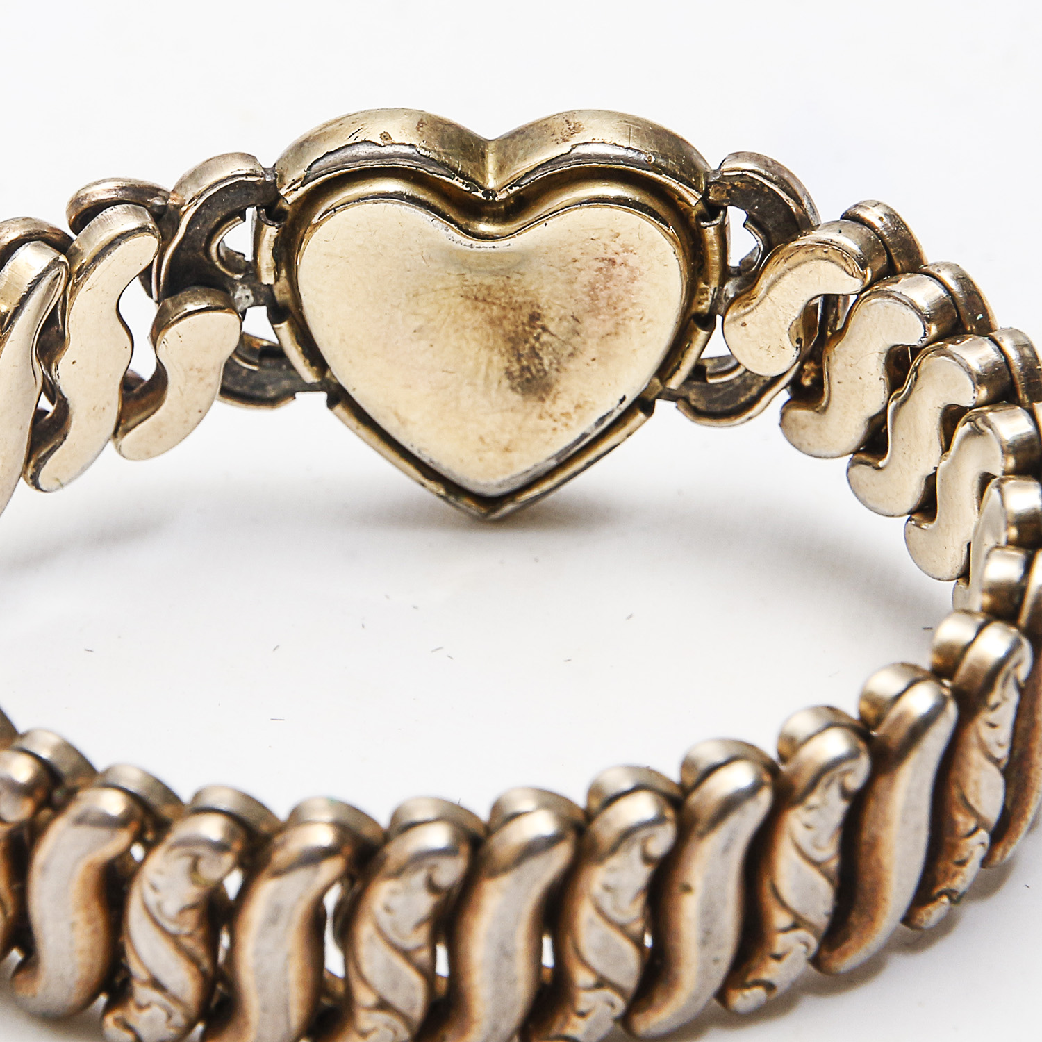 Pair of Victorian Sweetheart Flexible Link Bracelets