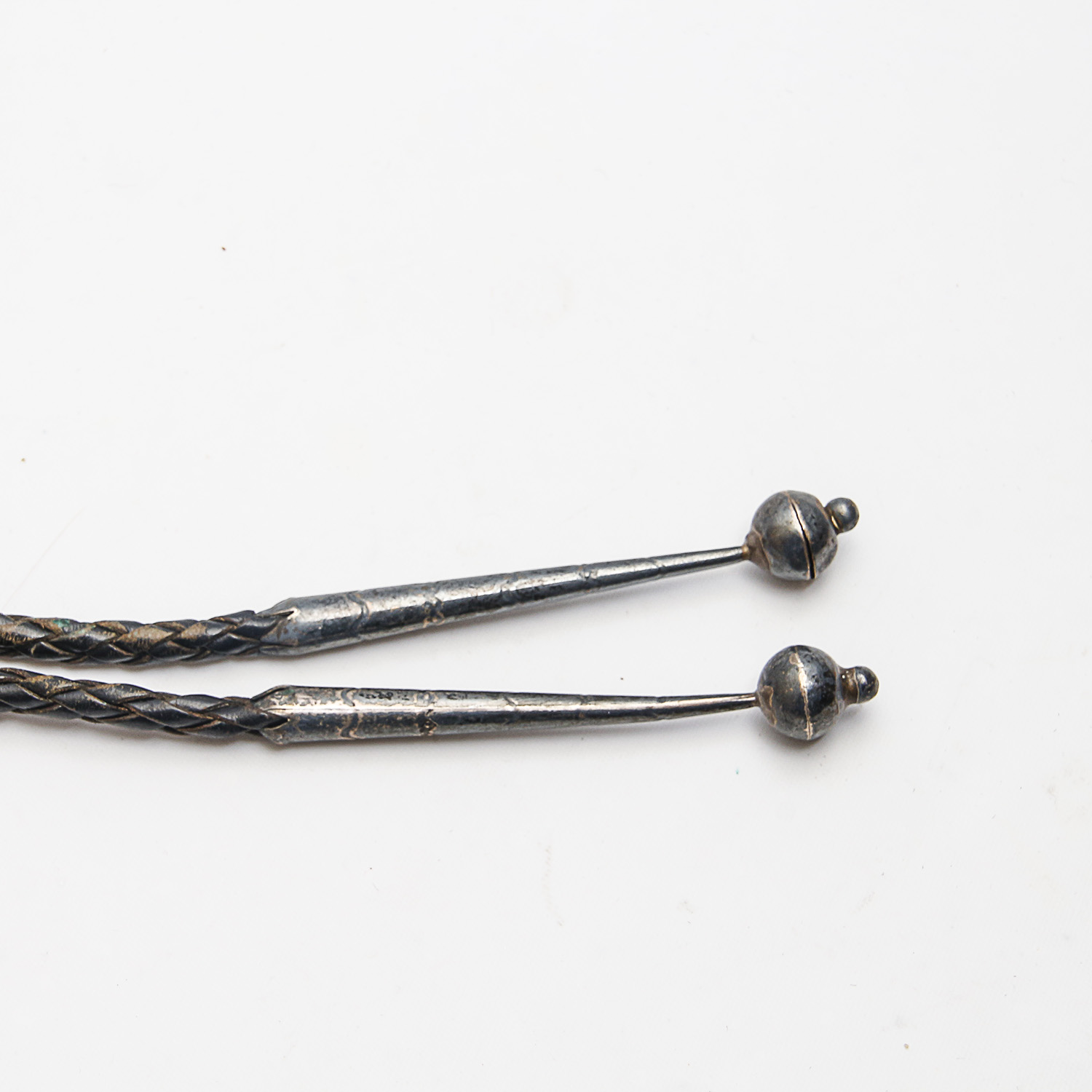 Vintage Navajo Style Sterling Silver Turquois Bolo Tie