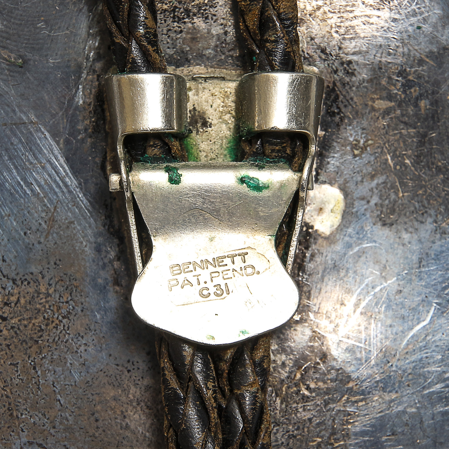 Vintage Navajo Style Sterling Silver Turquois Bolo Tie