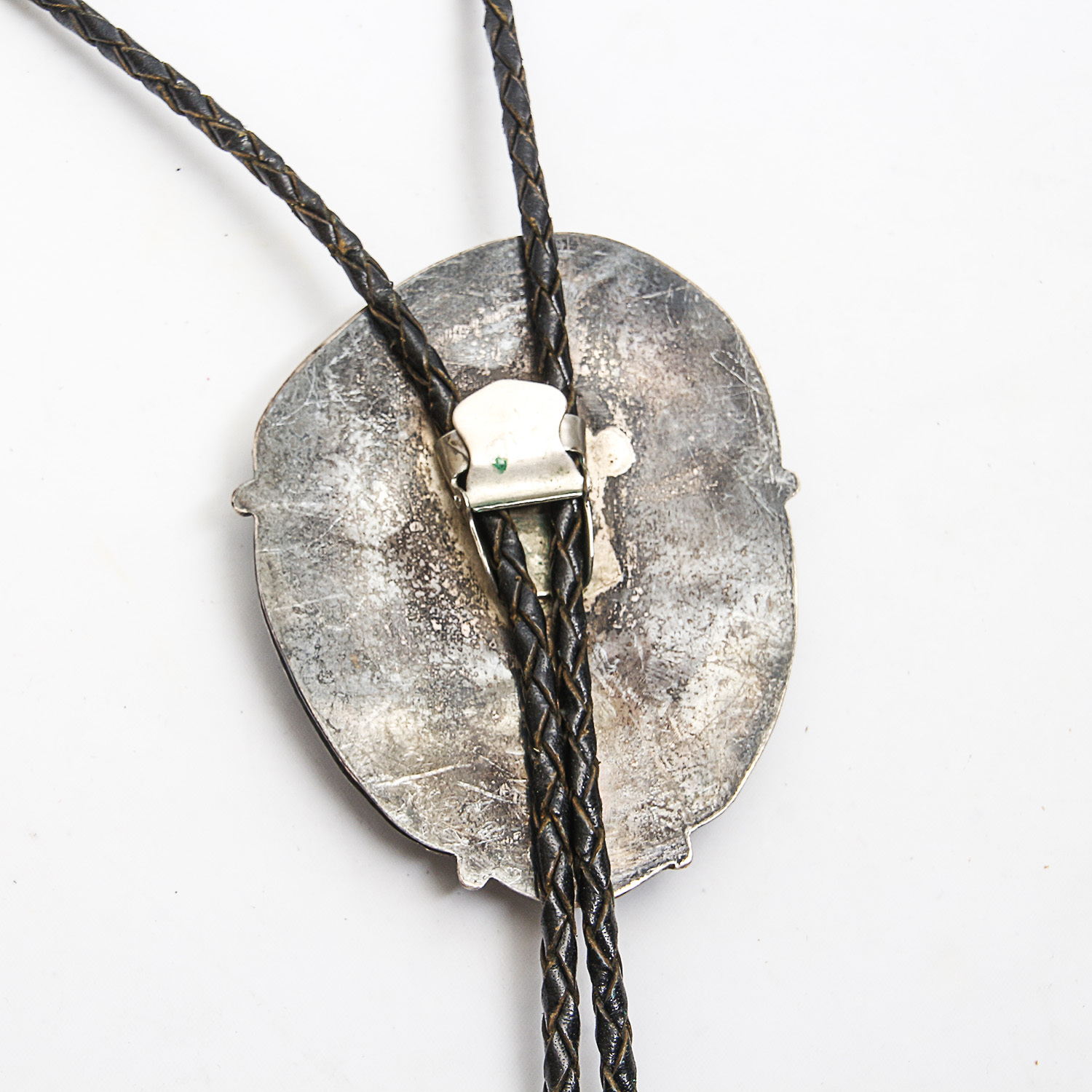 Vintage Navajo Style Sterling Silver Howlite Bolo Tie