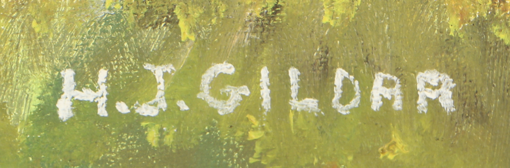 Harry J. Gildar Oil Painting on Canvas Board Landscape