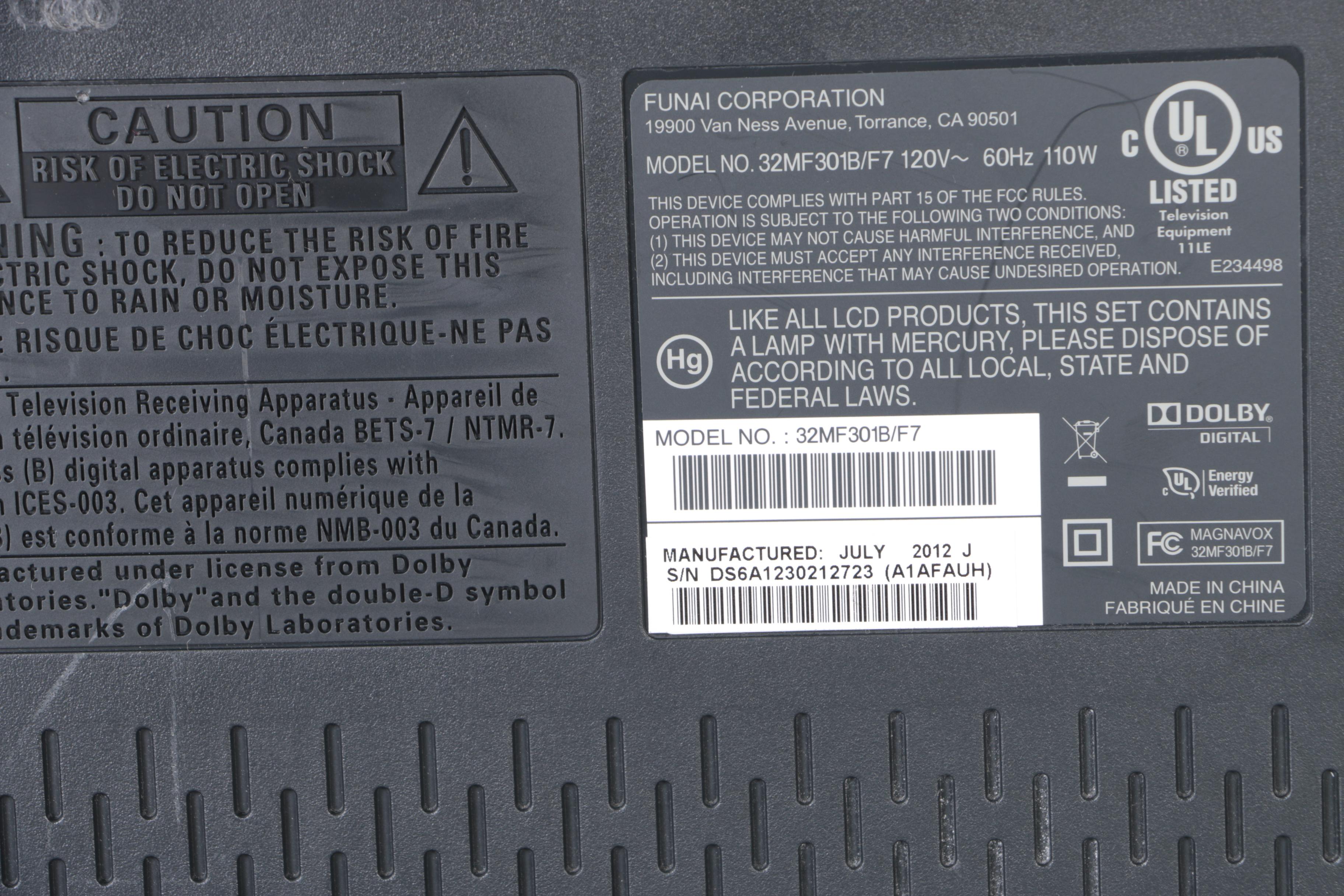 Magnavox 35" LCD Flat Screen Television