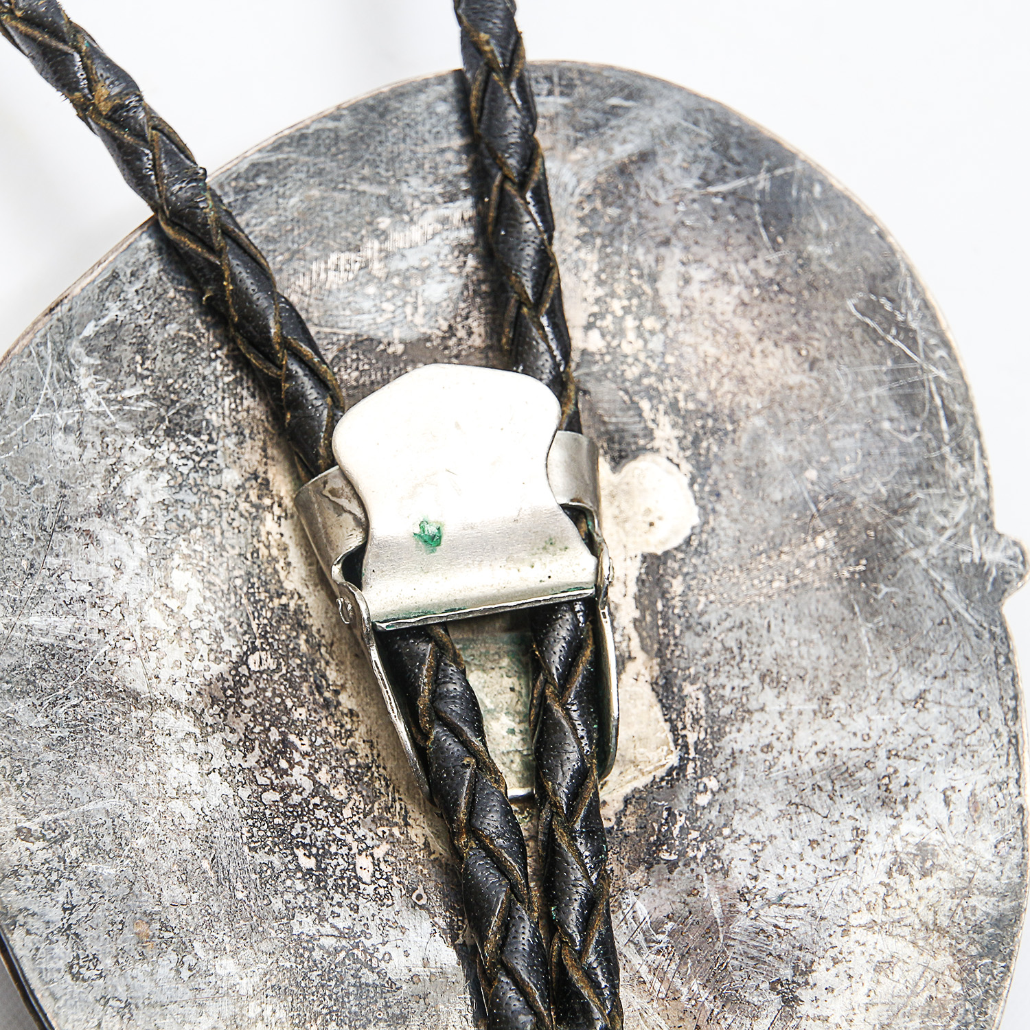 Vintage Navajo Style Sterling Silver Howlite Bolo Tie