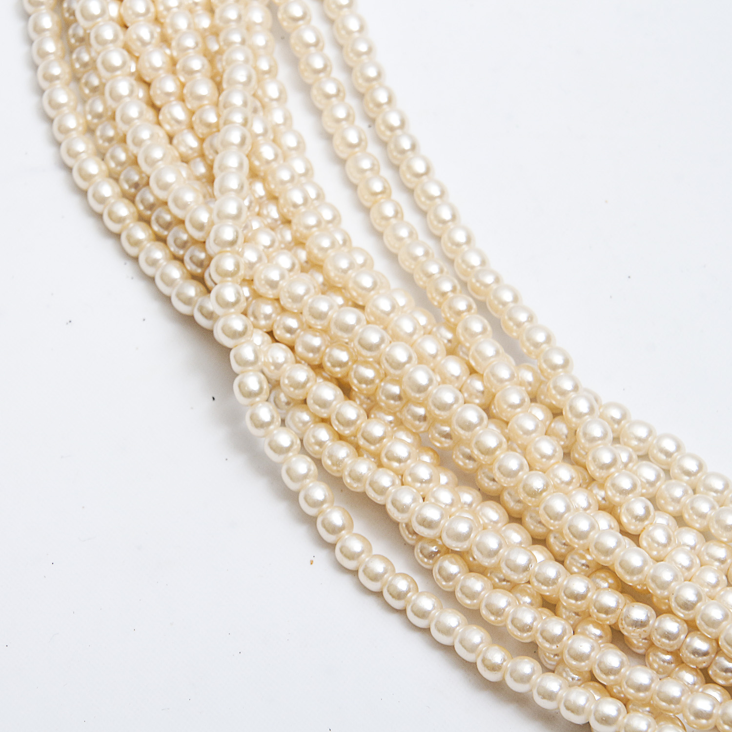 Vintage Carol Dauplaise Costume Pearl Necklace and Earrings Set