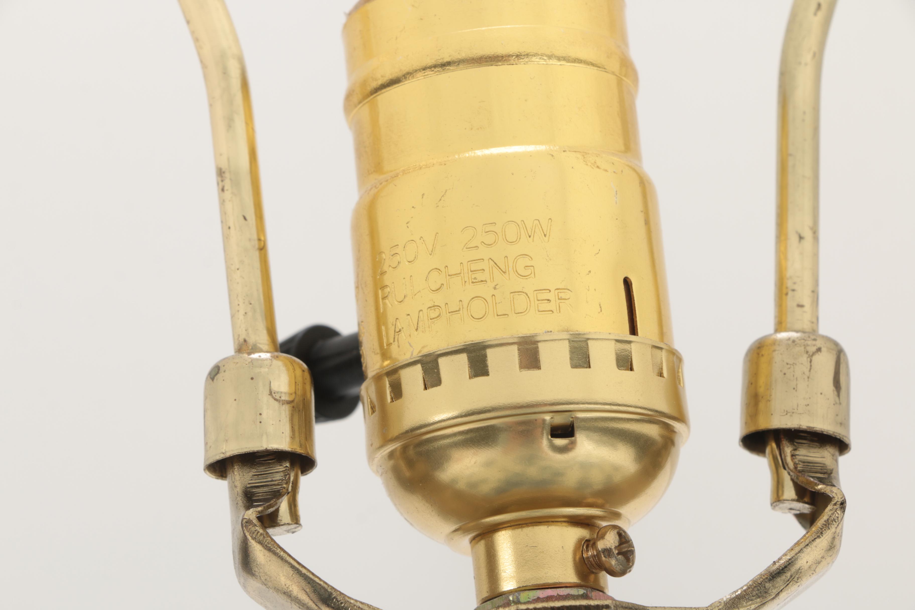 Blue and White Urn Style Ceramic Lamp