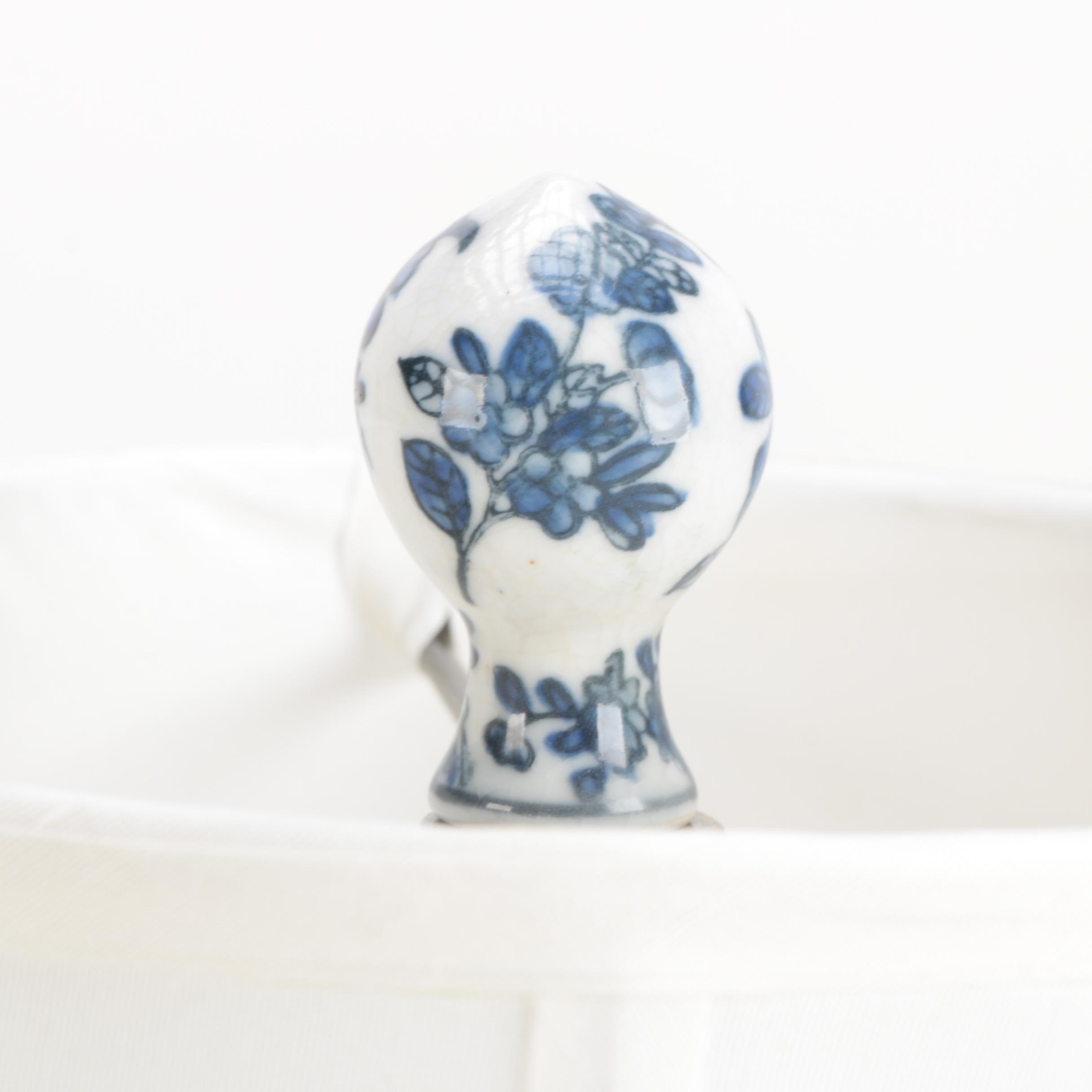 Blue and White Urn Style Ceramic Lamp
