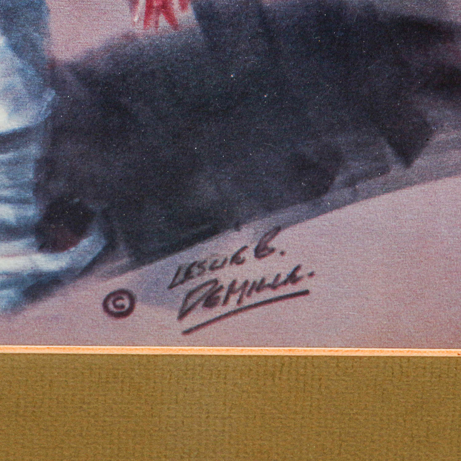 Offset Lithograph Print of American Indian Girl After Leslie B. DeMille