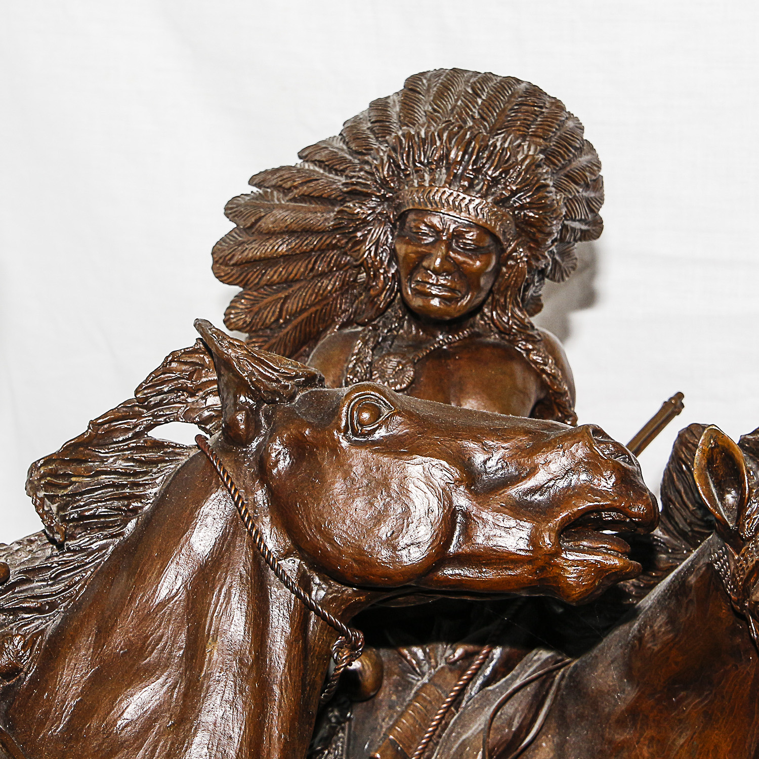 Sid Burns 1976 Bronze Sculpture "War Pony"