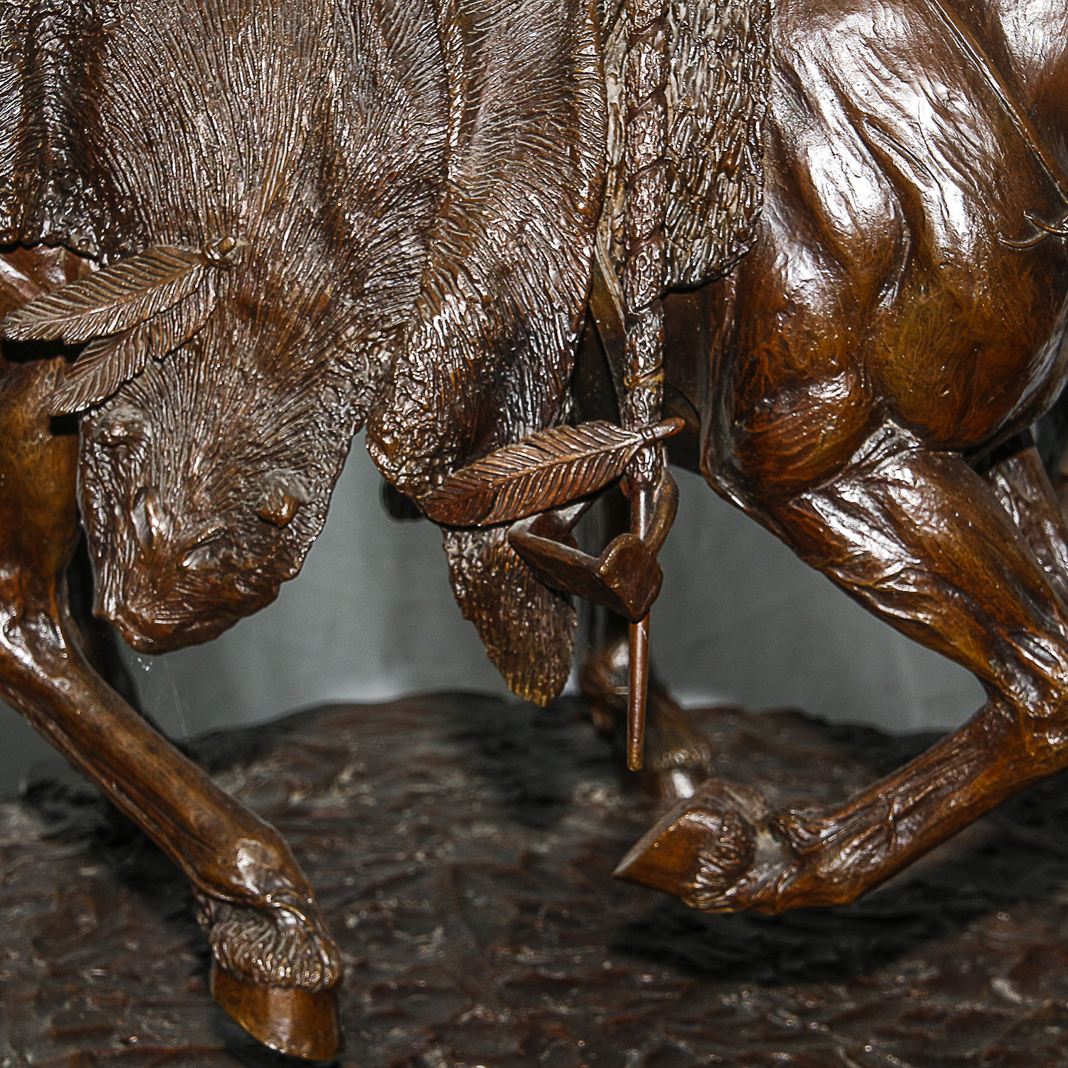 Sid Burns 1976 Bronze Sculpture "War Pony"