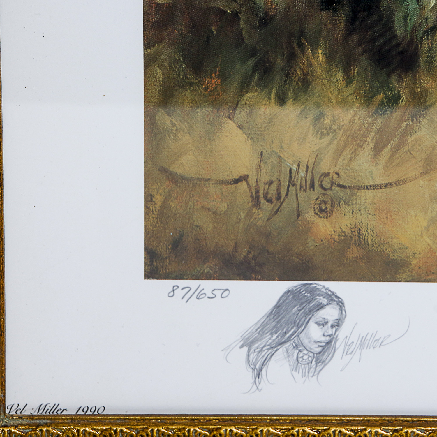 Signed Offset Lithograph After Vel Miller's "Teton Morning"