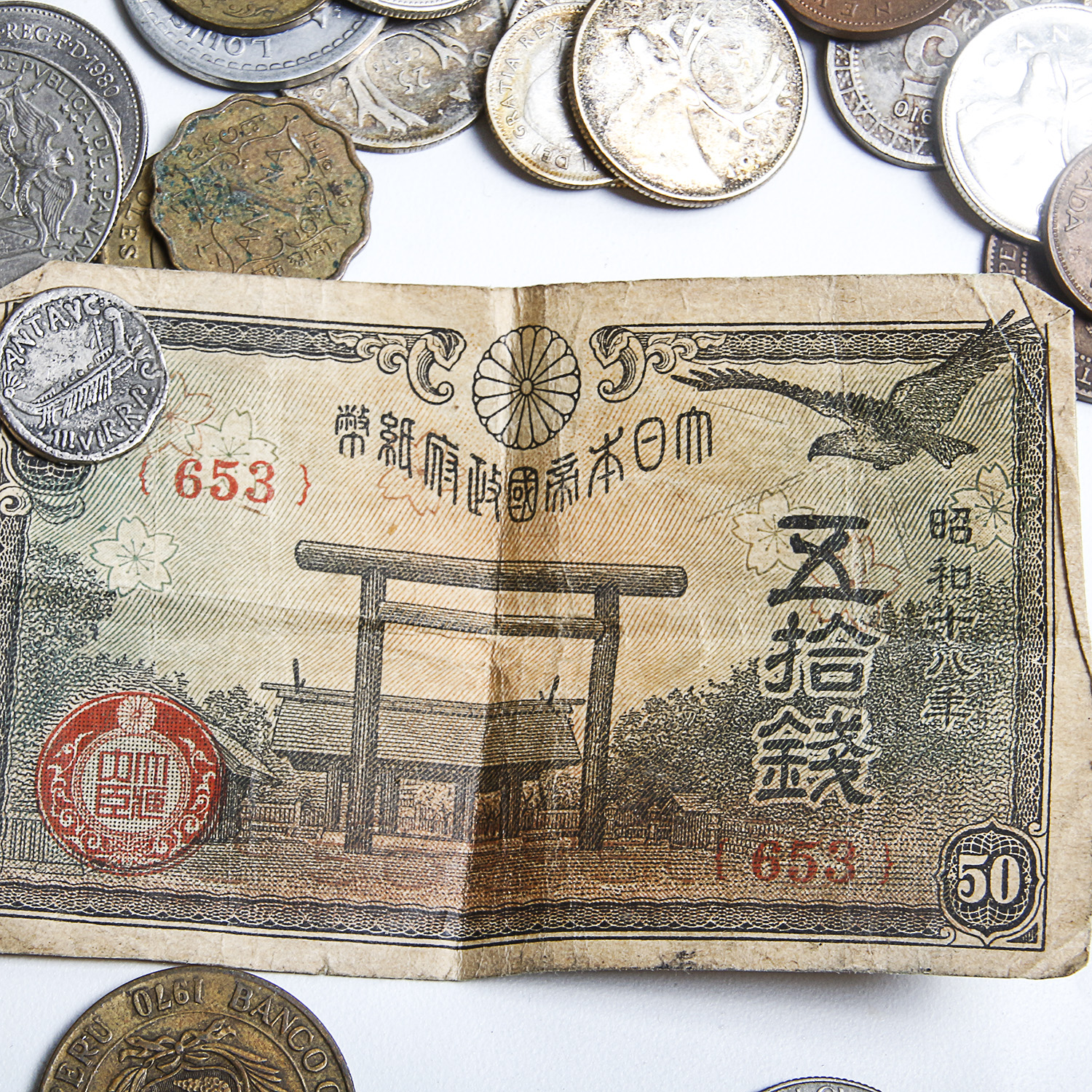 Collection of Foreign Coins and Currency